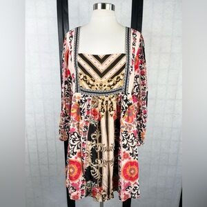 Anthropology Nikasha Floral Patterned Women's Dress large